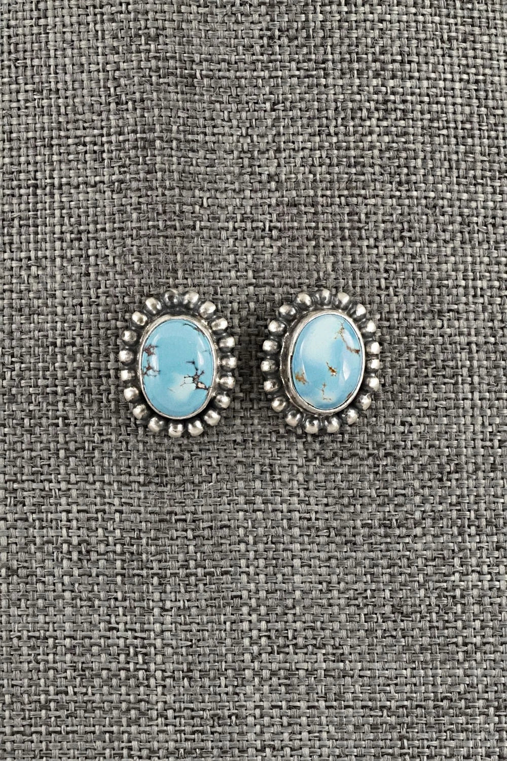 Turquoise & Sterling Silver Necklace and Earrings Set - Darrin Livingston