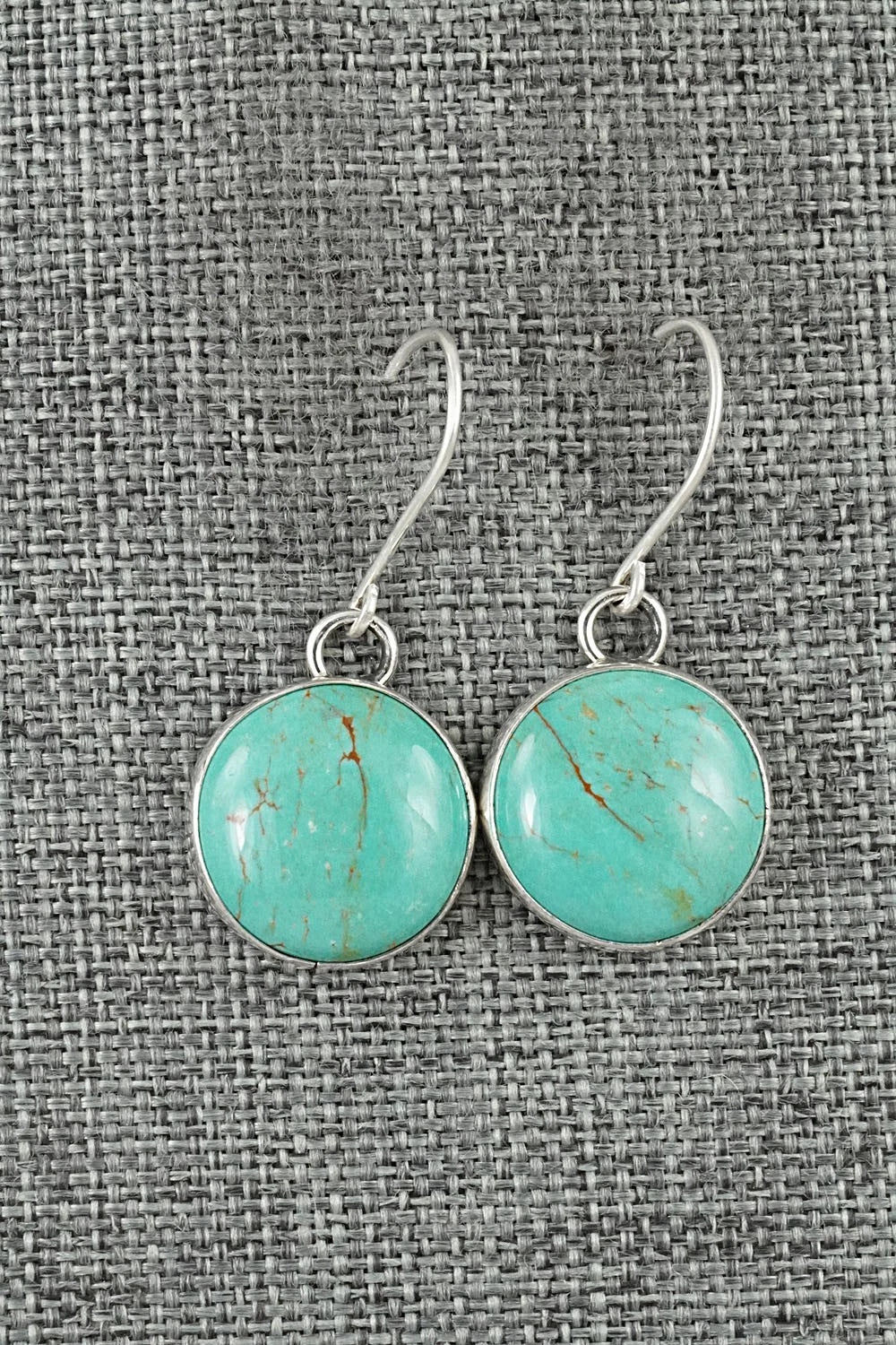 Turquoise & Sterling Silver Earrings - Eugene Gruber