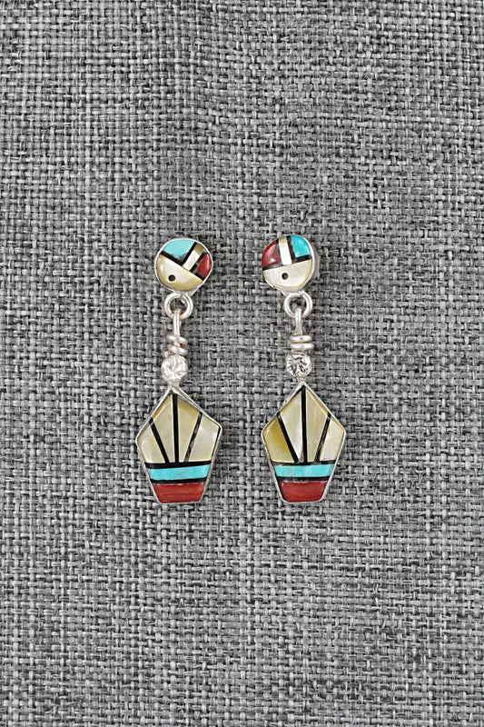 Multi-Stone Inlay & Sterling Silver Earrings - Ola Eriacho