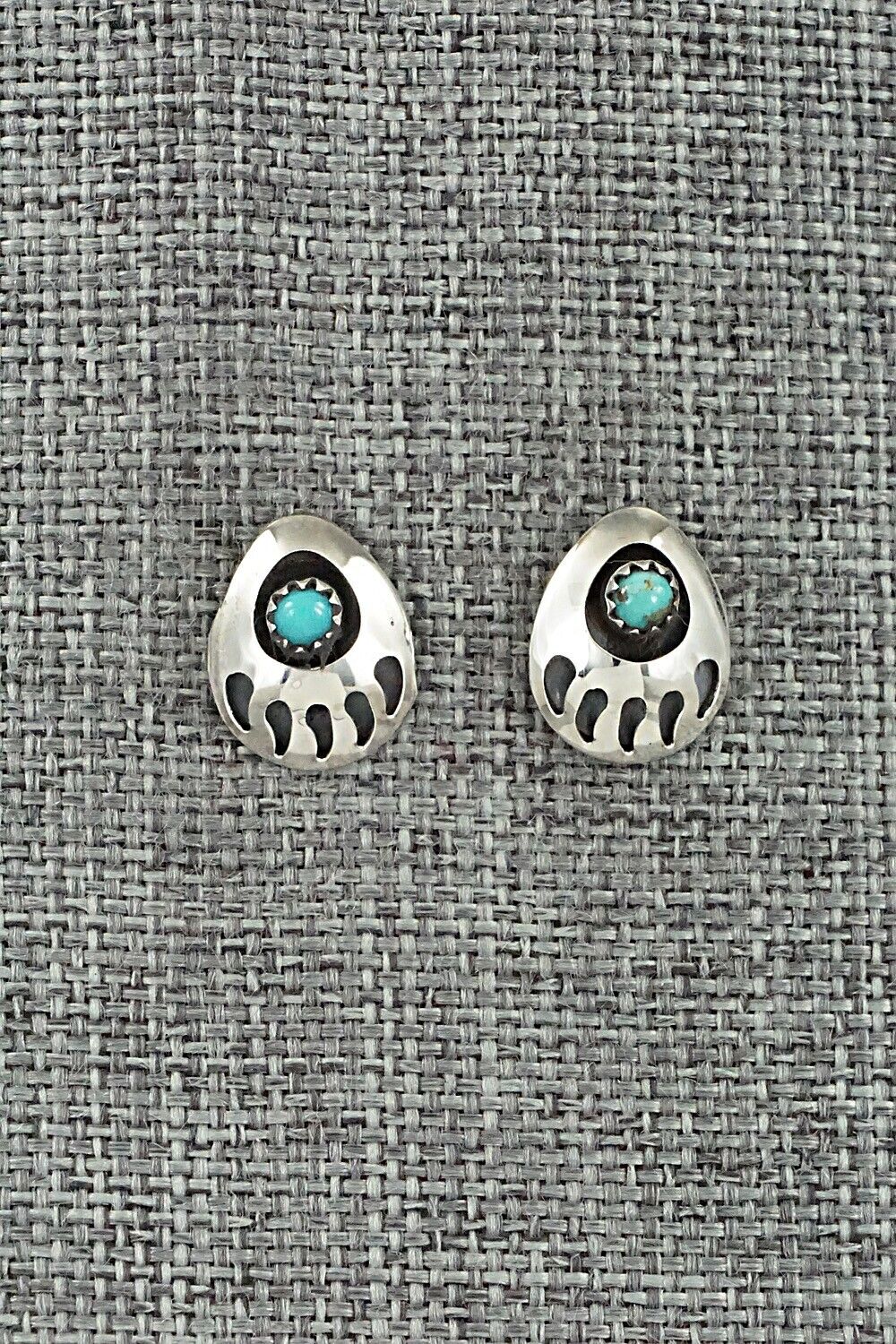 Turquoise & Sterling Silver Earrings - Esther White