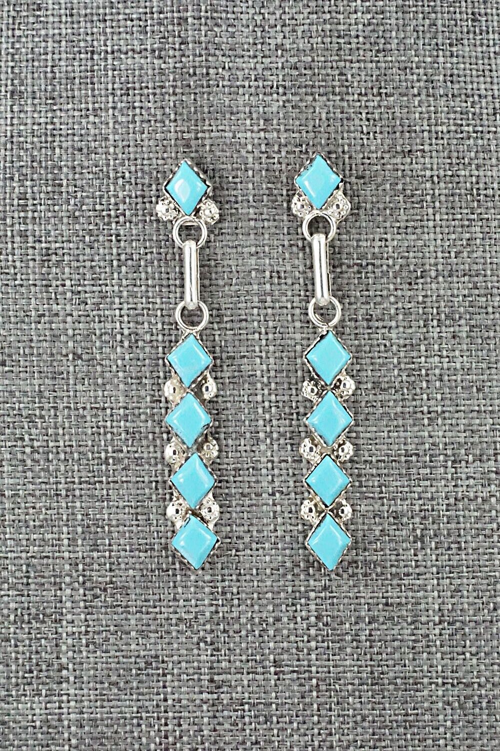 Turquoise & Sterling Silver Earrings - Olivia Qualo