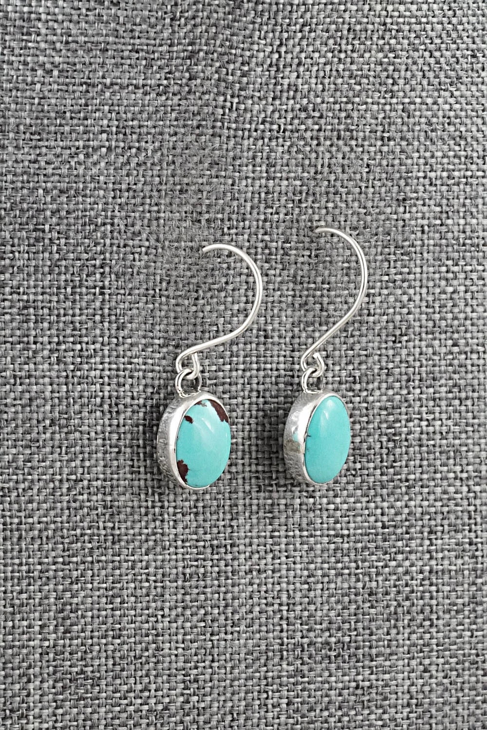 Turquoise & Sterling Silver Earrings - Eugene Gruber