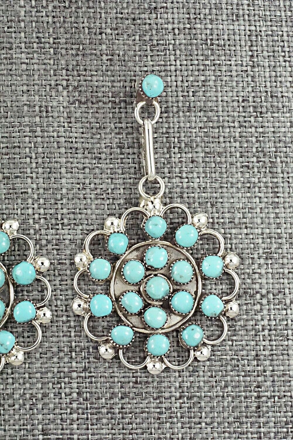 Turquoise & Sterling Silver Earrings - Yvette Kaamasee