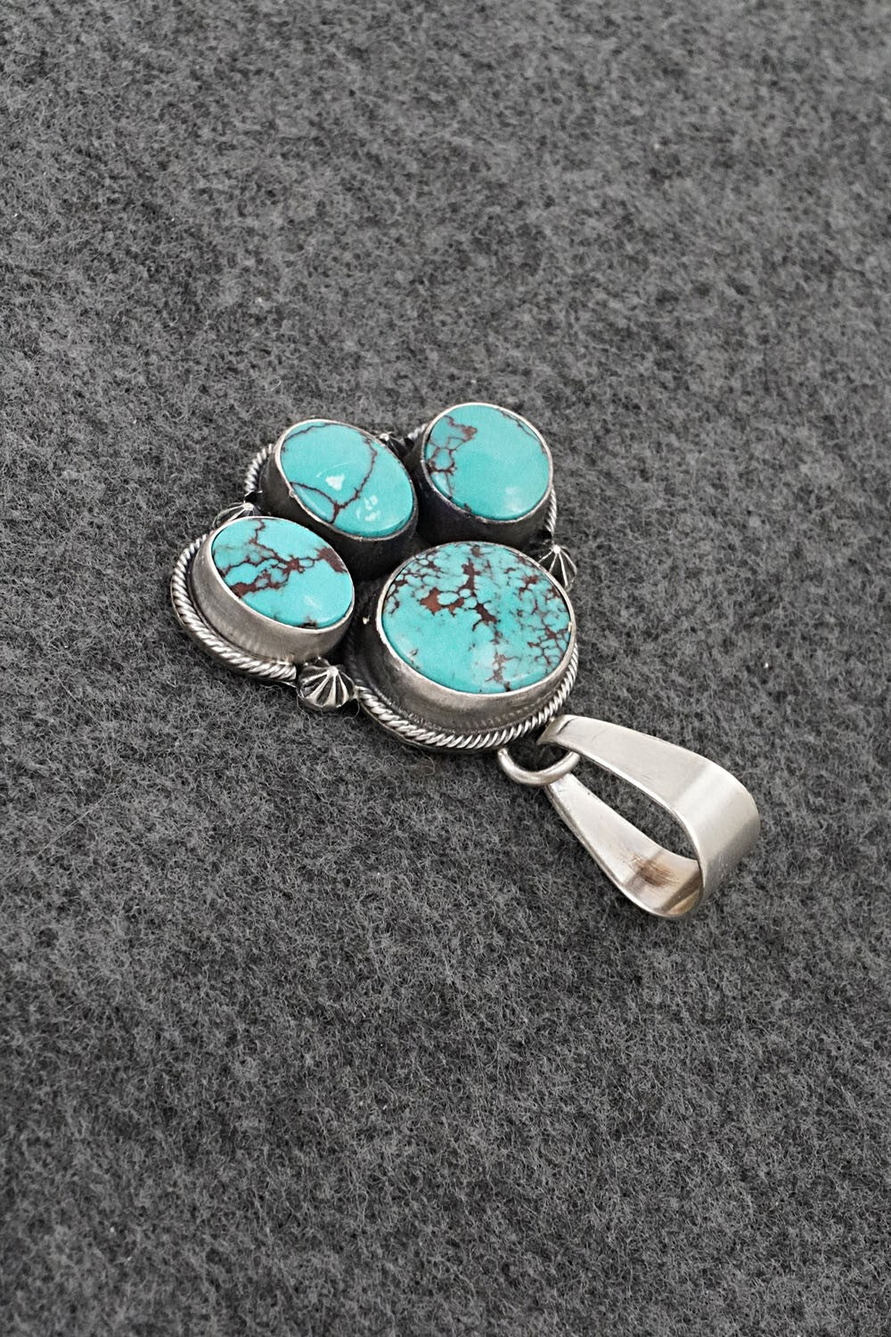 Turquoise & Sterling Silver Pendant and Earrings Set - Darrin Livingston