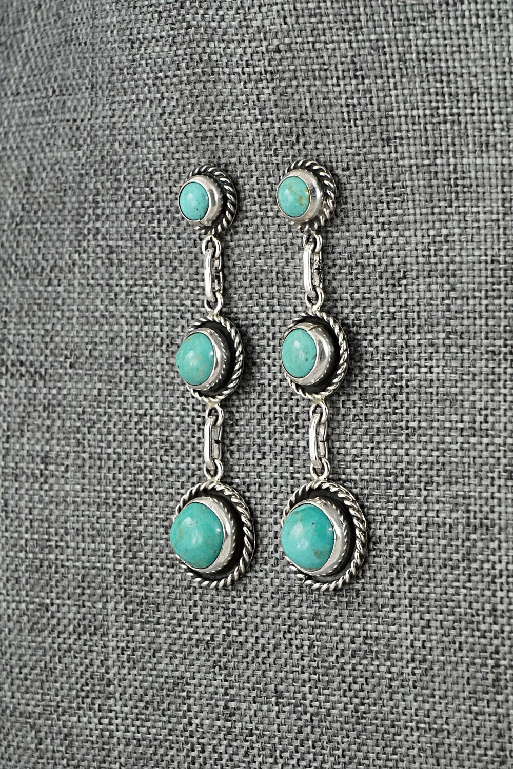 Turquoise & Sterling Silver Earrings - Martin Perry