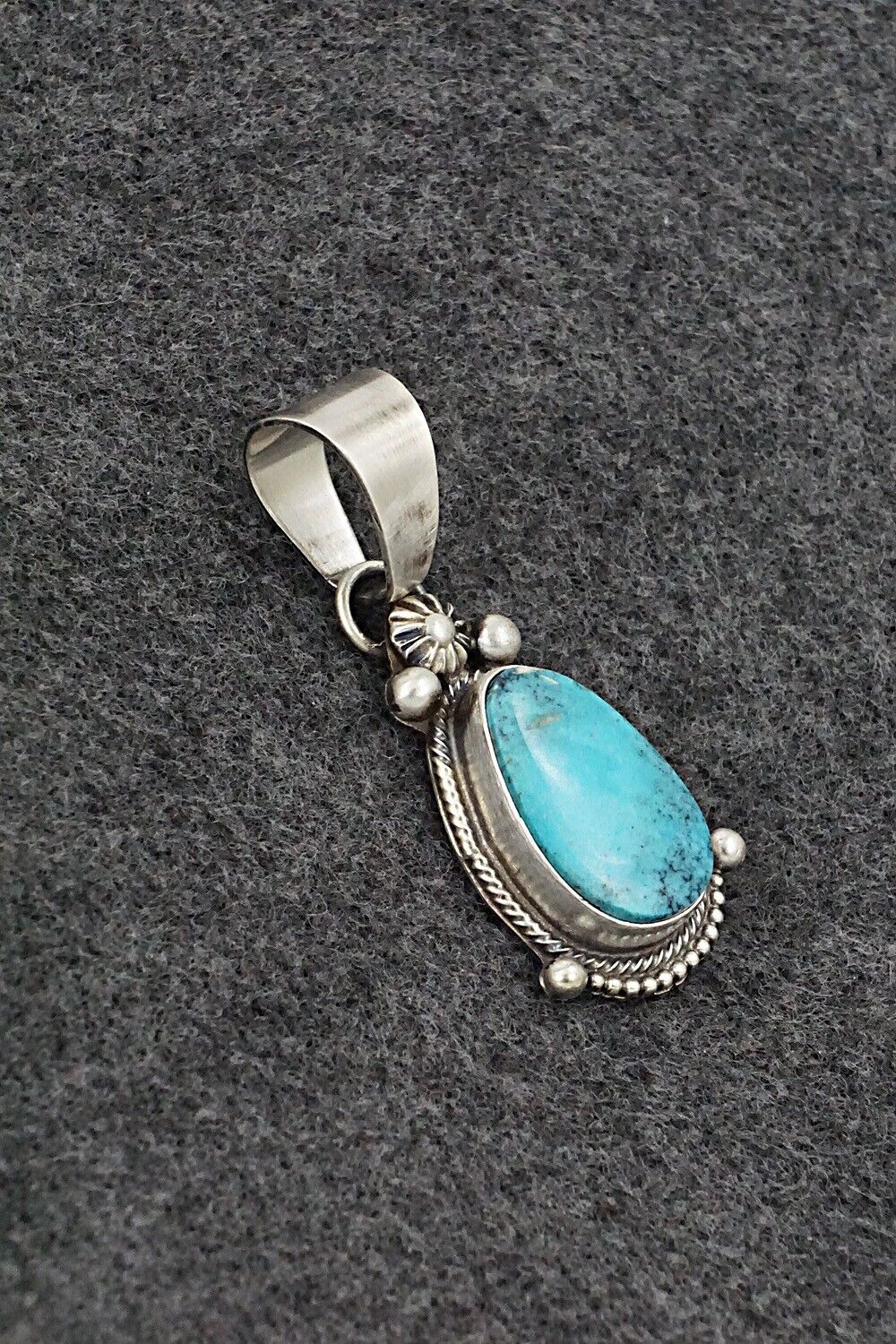 Turquoise & Sterling Silver Pendant - Kathleen Livingston