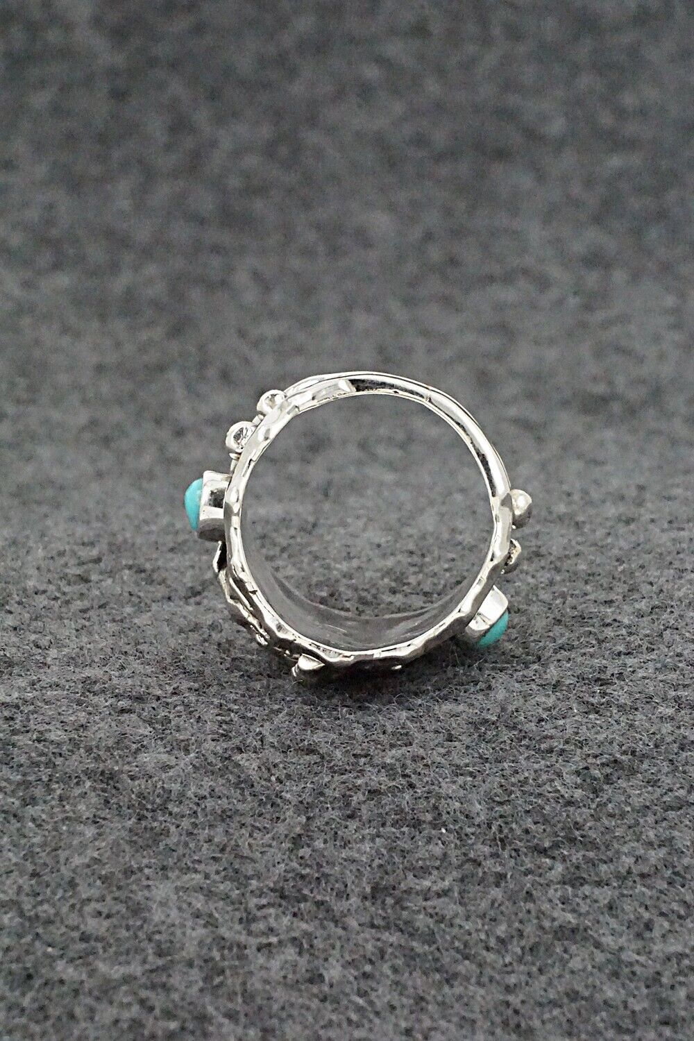 Turquoise & Sterling Silver Ring - Genevieve Francisco - Size 10