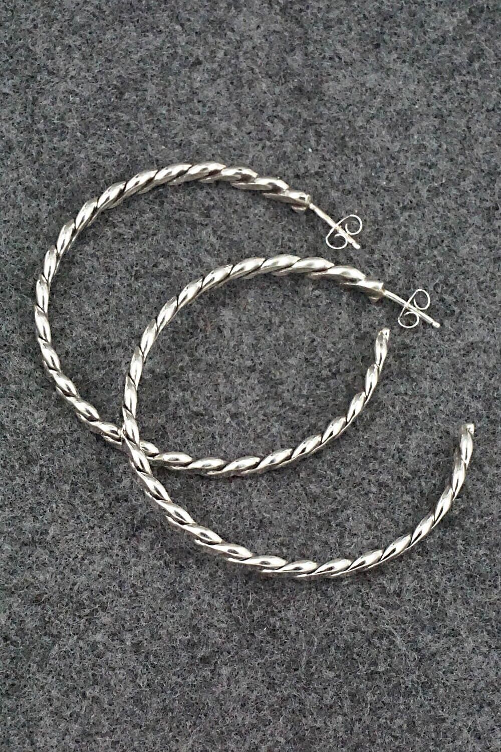 Sterling Silver Hoop Earrings - Ben Tahe