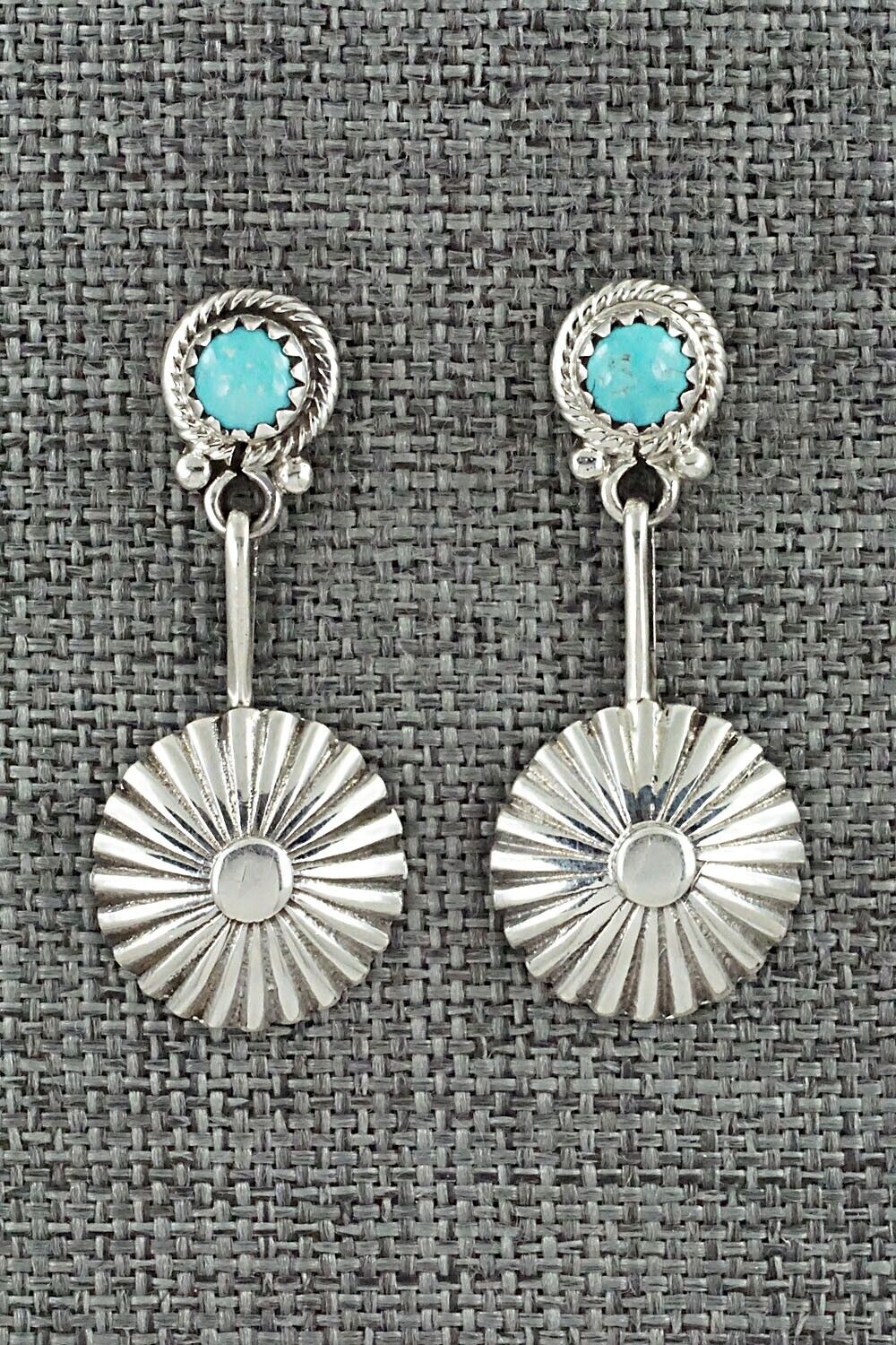 Turquoise & Sterling Silver Earrings - Adelarae Yazzie
