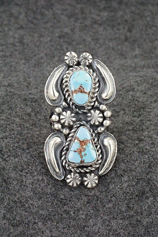 Turquoise & Sterling Silver Ring - Jeff James - Size 9