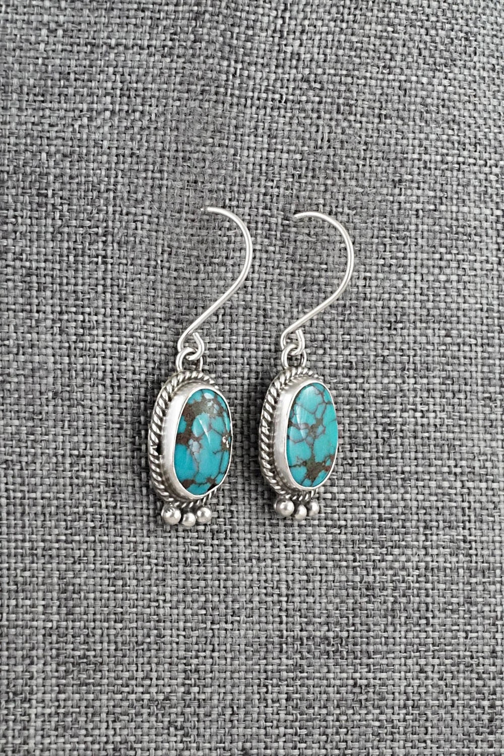 Turquoise & Sterling Silver Earrings - Eugene Gruber