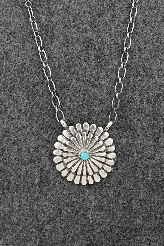 Turquoise & Sterling Silver Necklace - Sheldon Mariano