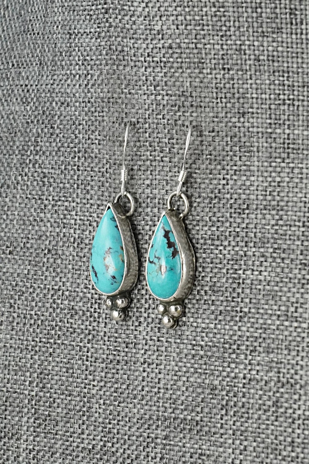 Turquoise & Sterling Silver Earrings - Robinson Martinez