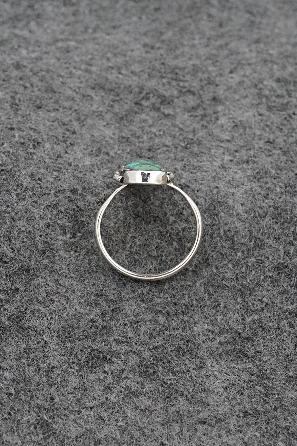Turquoise & Sterling Silver Ring - Priscilla Reeder - Size 7.5