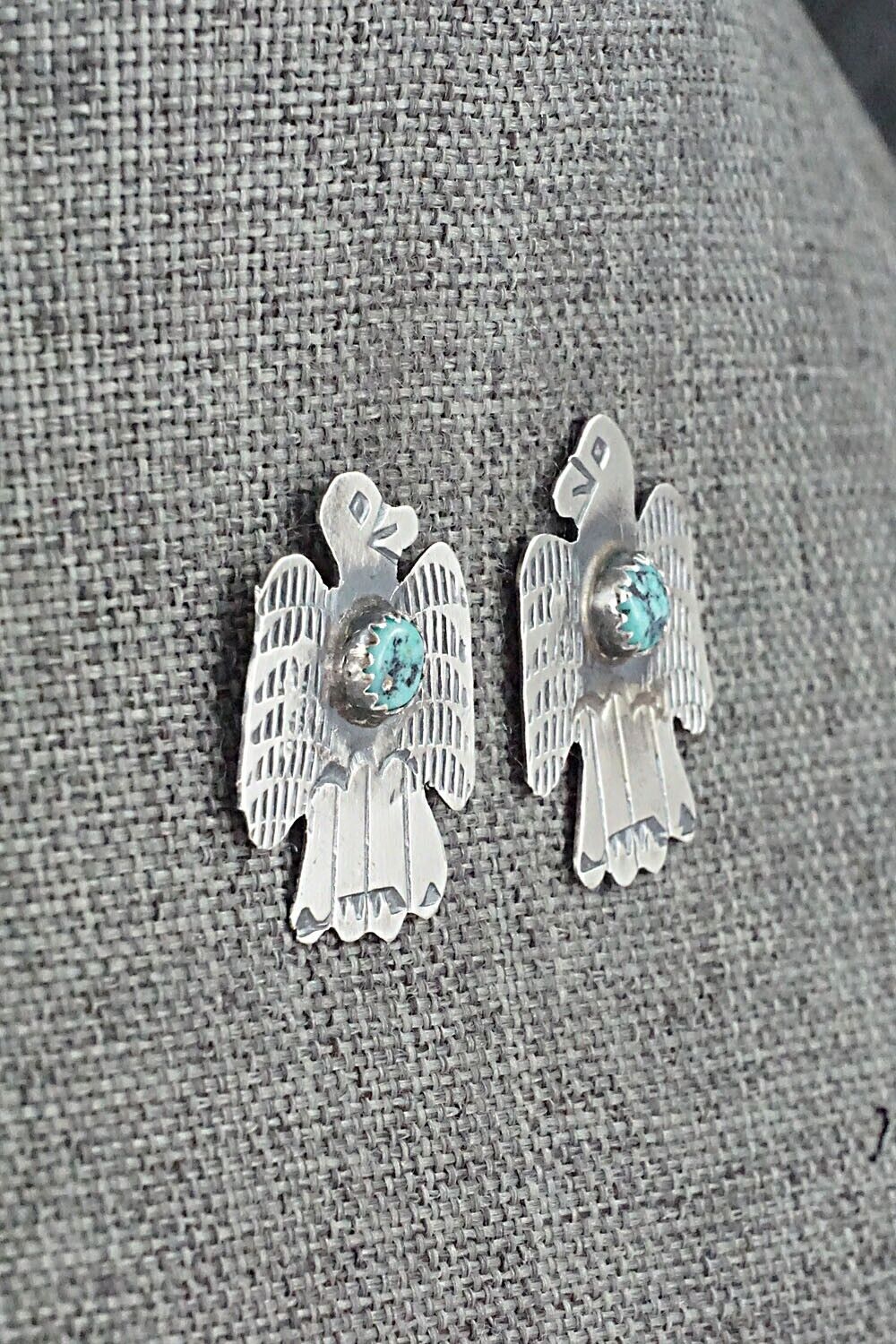 Turquoise & Sterling Silver Earrings - Gabrielle Yazzie