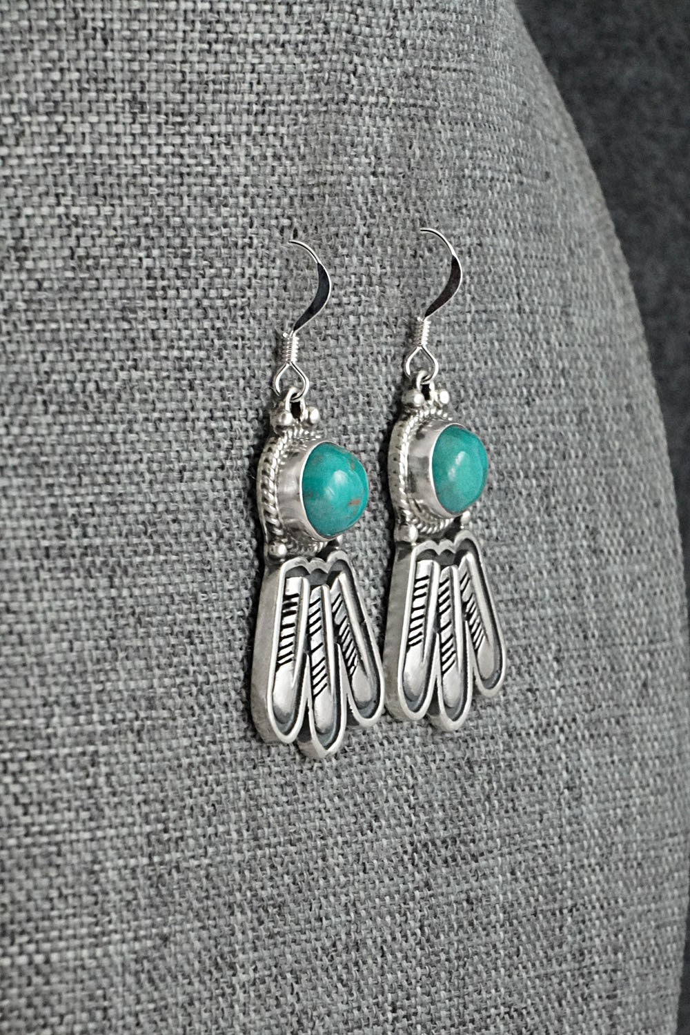 Turquoise & Sterling Silver Earrings - Sharon McCarthy