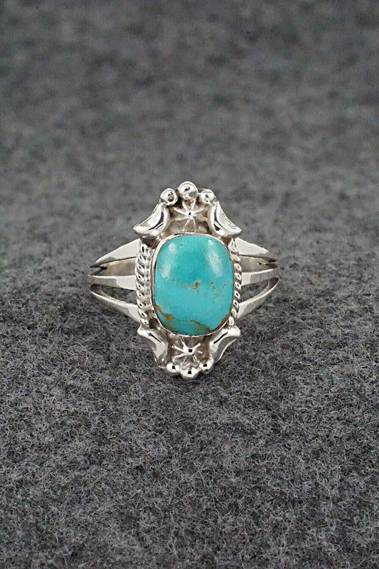 Turquoise & Sterling Silver Ring - Theresa Smith - Size 8