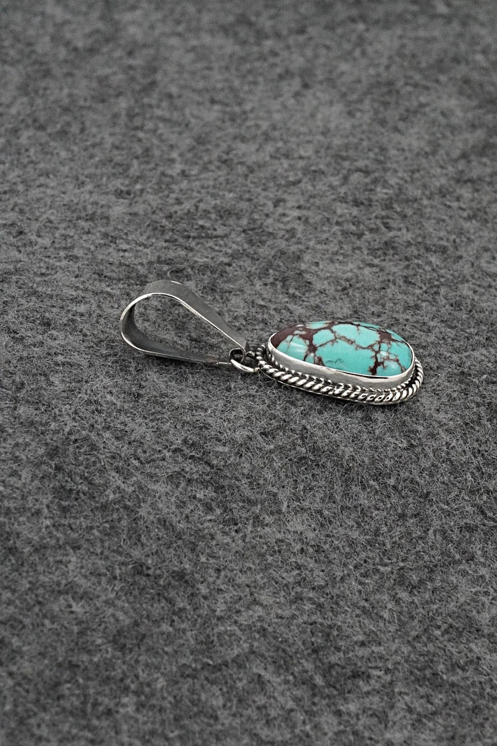 Turquoise & Sterling Silver Pendant - Eugene Gruber