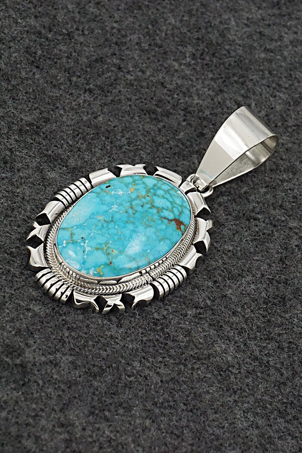 Turquoise & Sterling Silver Pendant - Daniel Benally