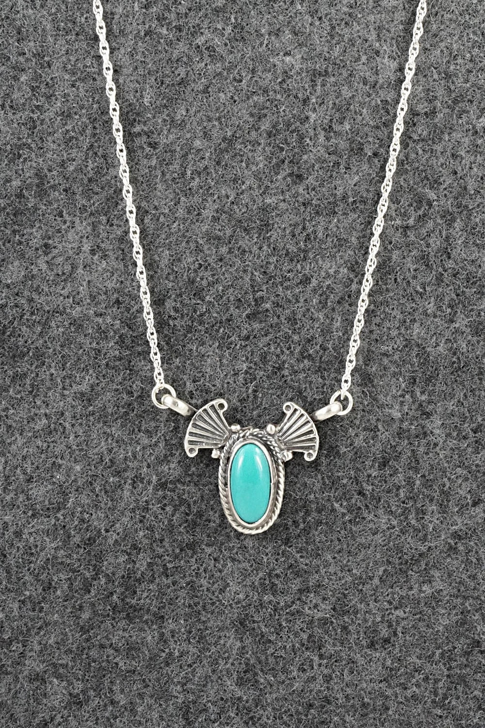Turquoise & Sterling Silver Necklace - Verley Betone