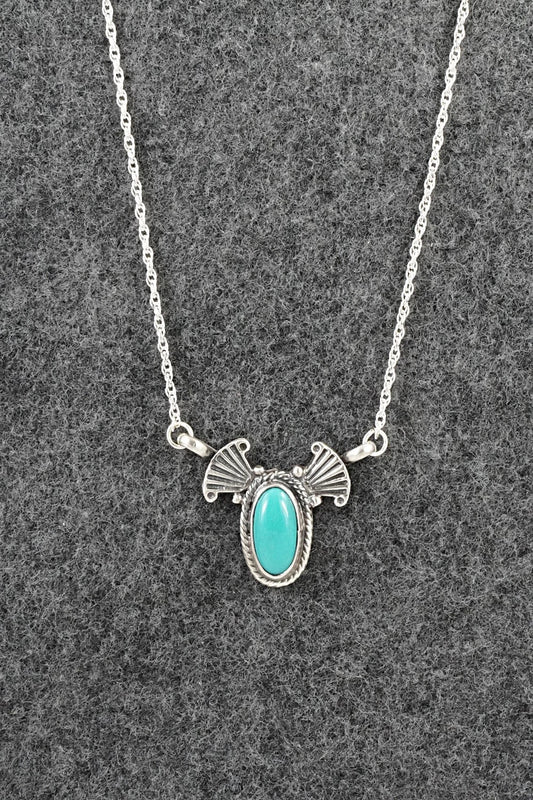 Turquoise & Sterling Silver Necklace - Verley Betone