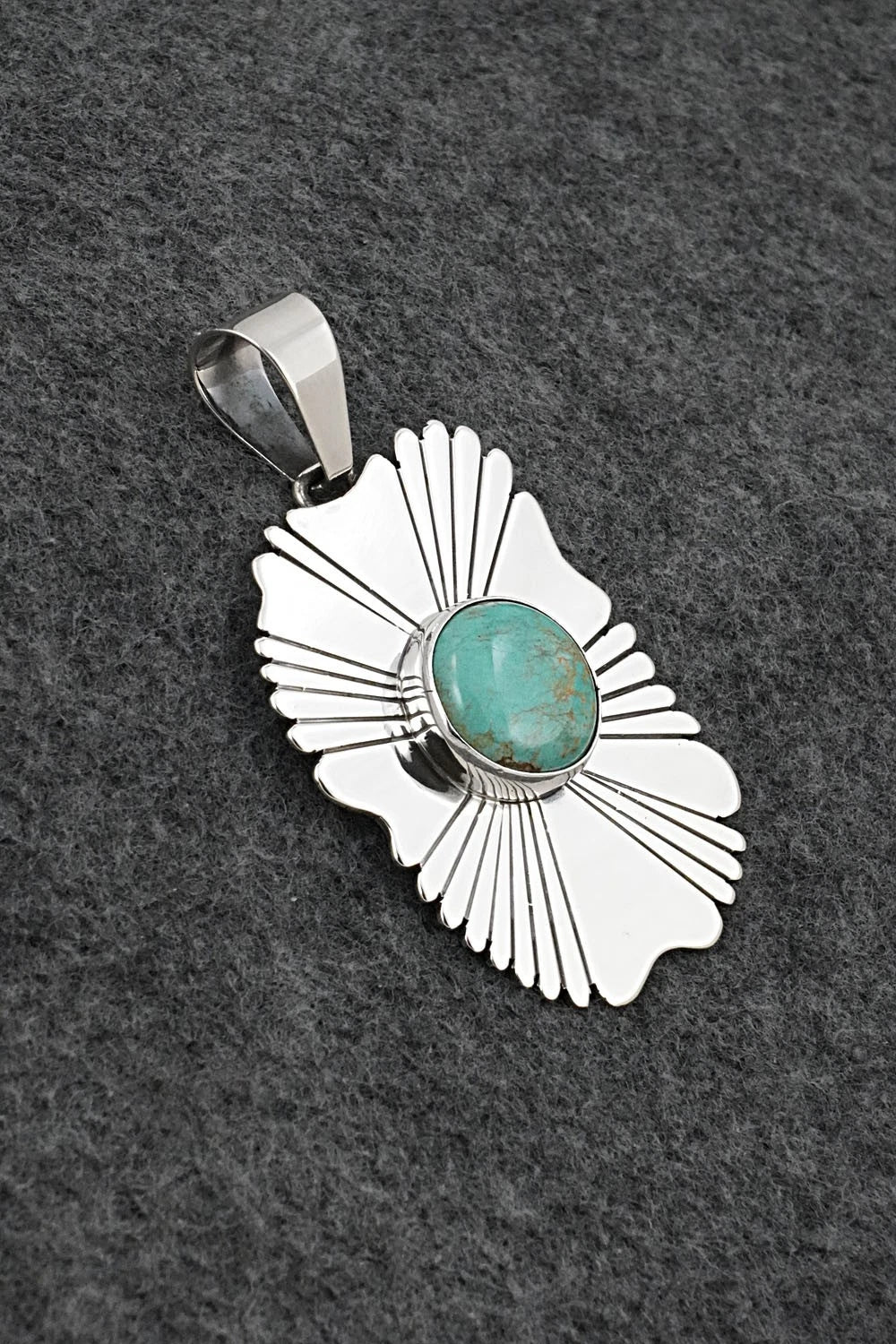 Turquoise & Sterling Silver Pendant - Daniel Benally