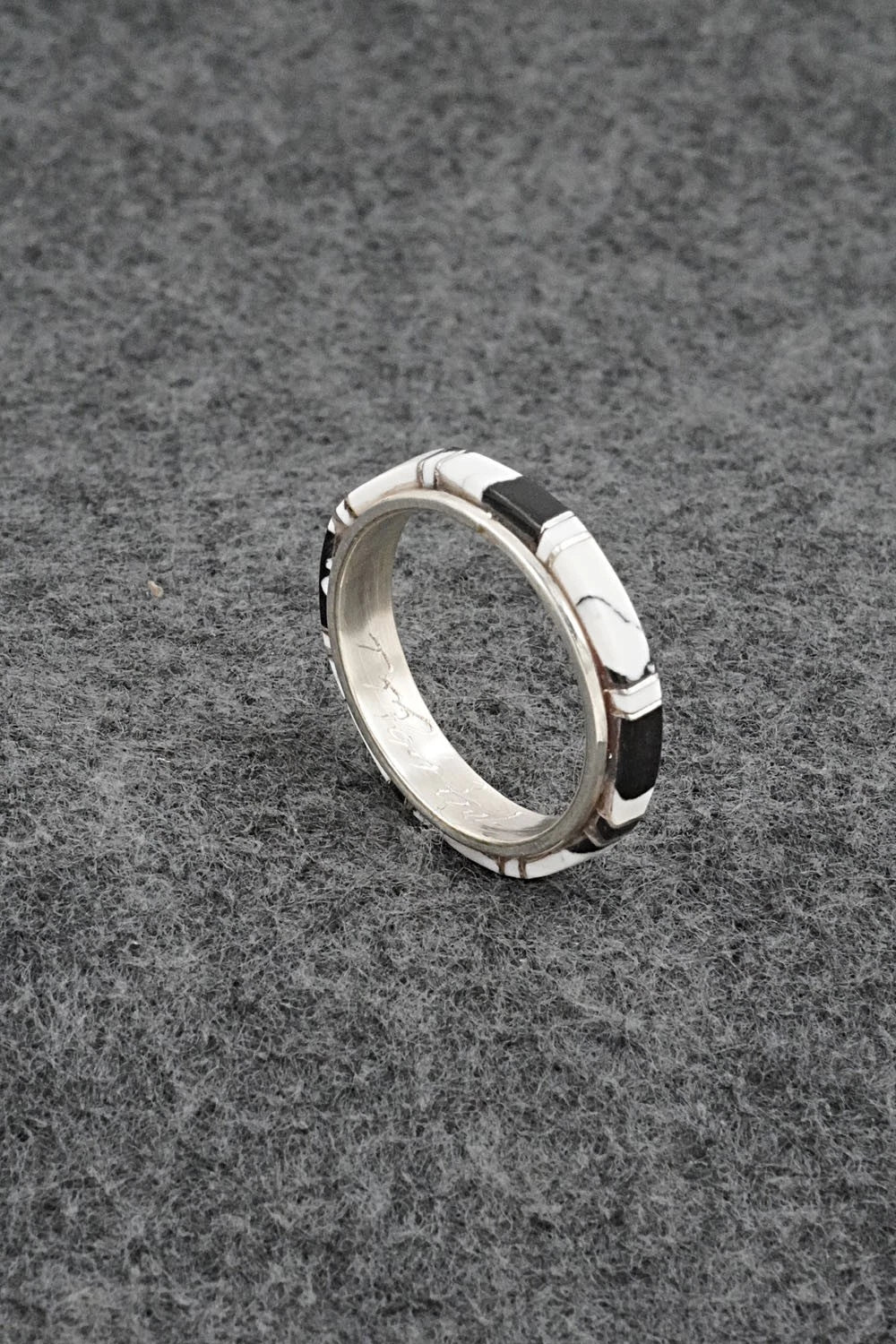 White Buffalo & Sterling Silver Ring - Terrance Panteah - Size 11.25