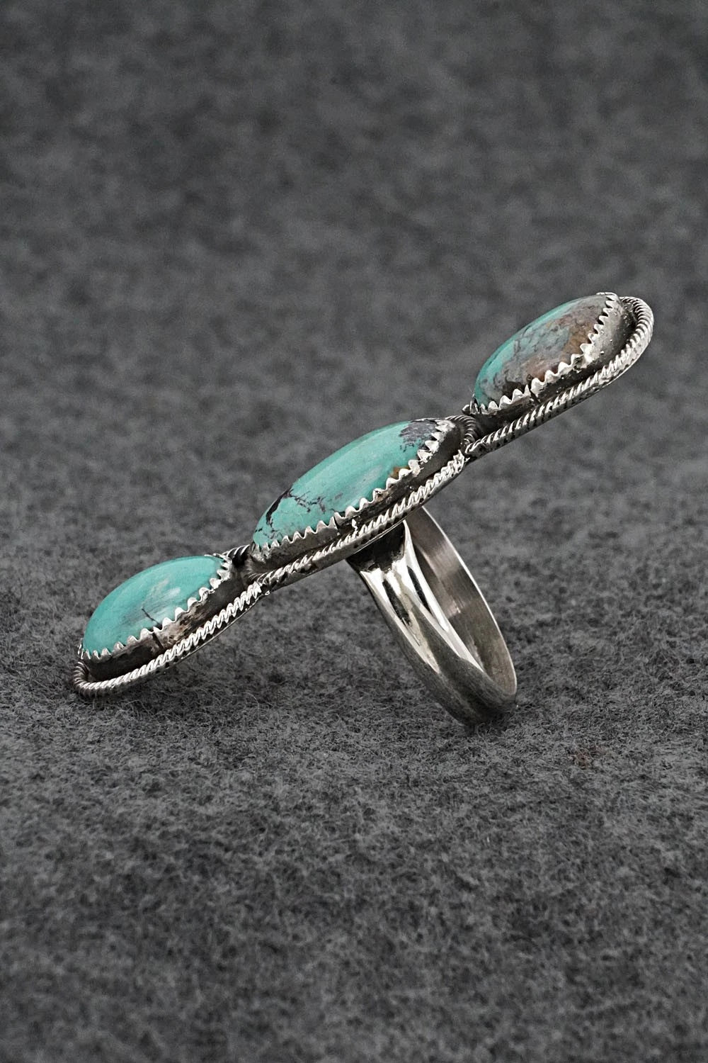 Turquoise & Sterling Silver Ring - Priscilla Reeder - Size 8