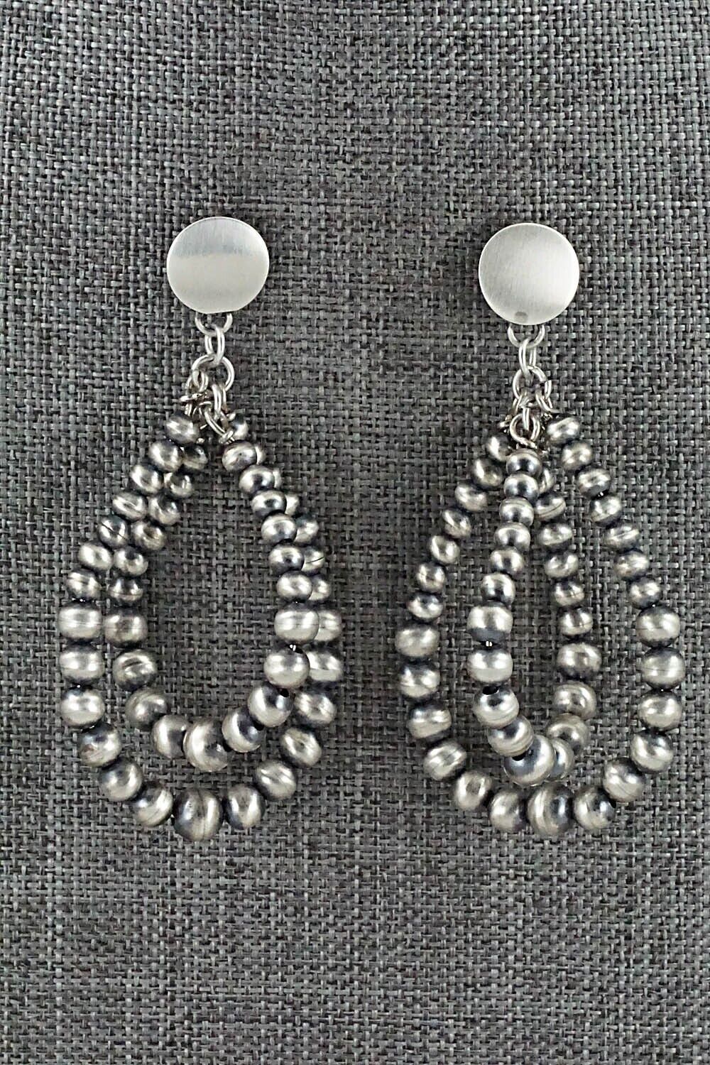 Sterling Silver Navajo Pearl Earrings - Jan Mariano