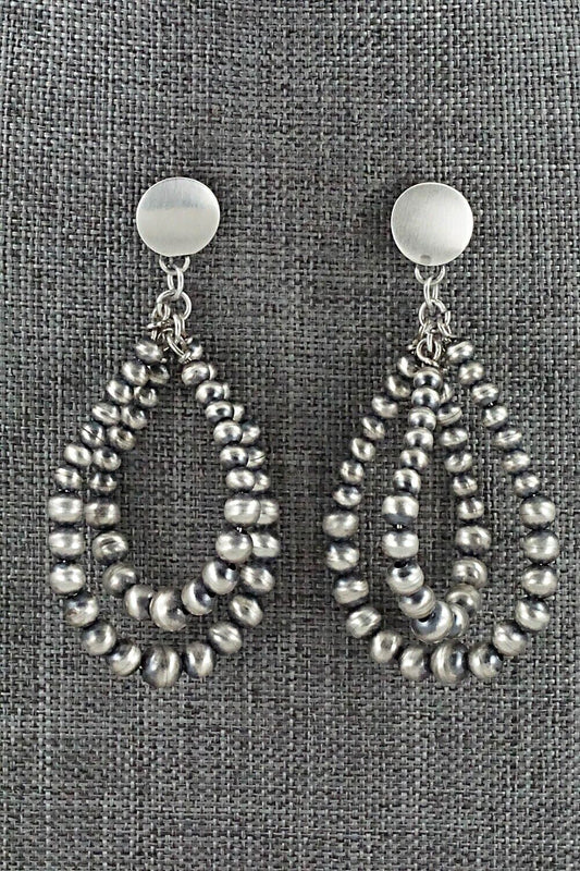 Sterling Silver Navajo Pearl Earrings - Jan Mariano