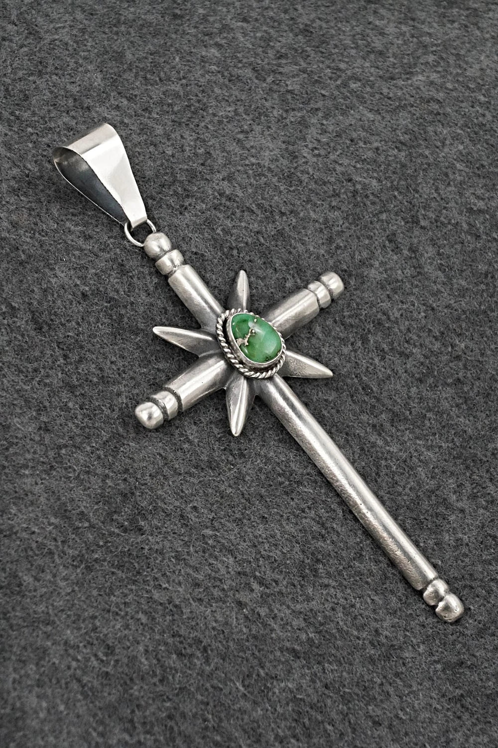 Turquoise & Sterling Silver Pendant - Eugene Gruber