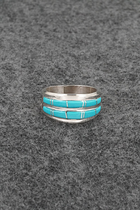 Turquoise & Sterling Silver Ring - Wilbert Muskett Jr. - Size 8.5