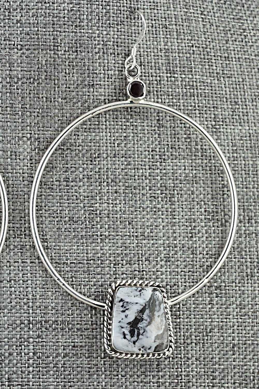 White Buffalo & Sterling Silver Earrings - Lucinda Sardo