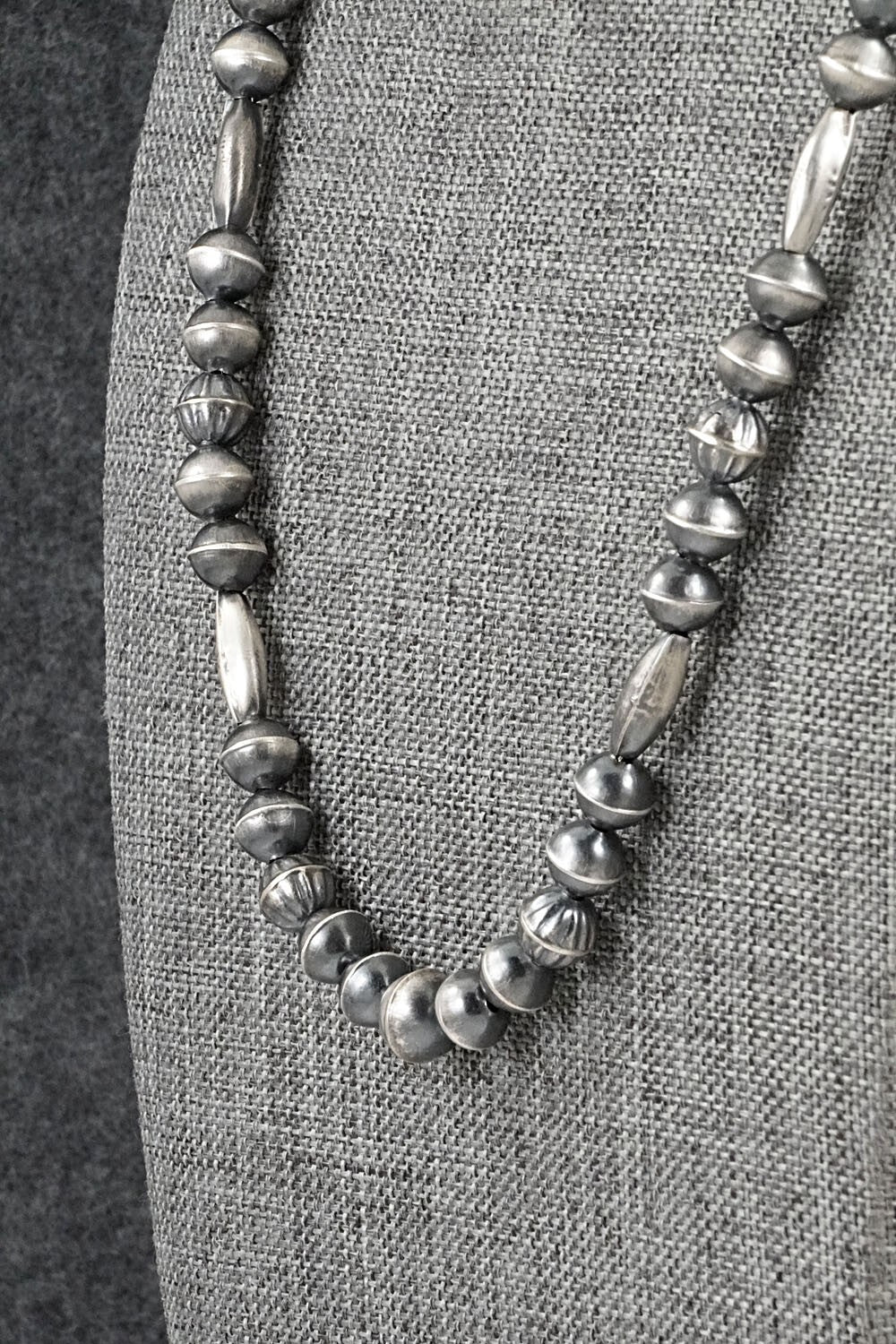 Sterling Silver Navajo Pearl Necklace 20" - Vintage