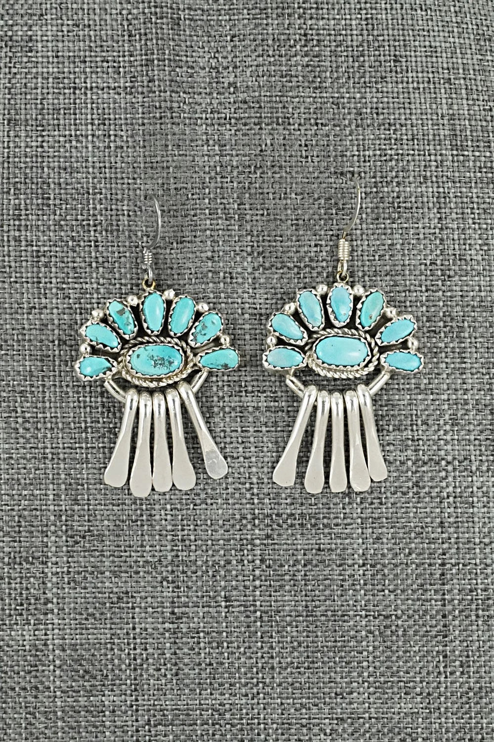 Turquoise & Sterling Silver Earrings - Justina Wilson