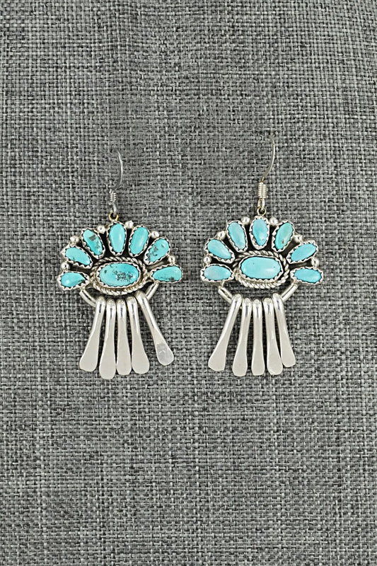 Turquoise & Sterling Silver Earrings - Justina Wilson