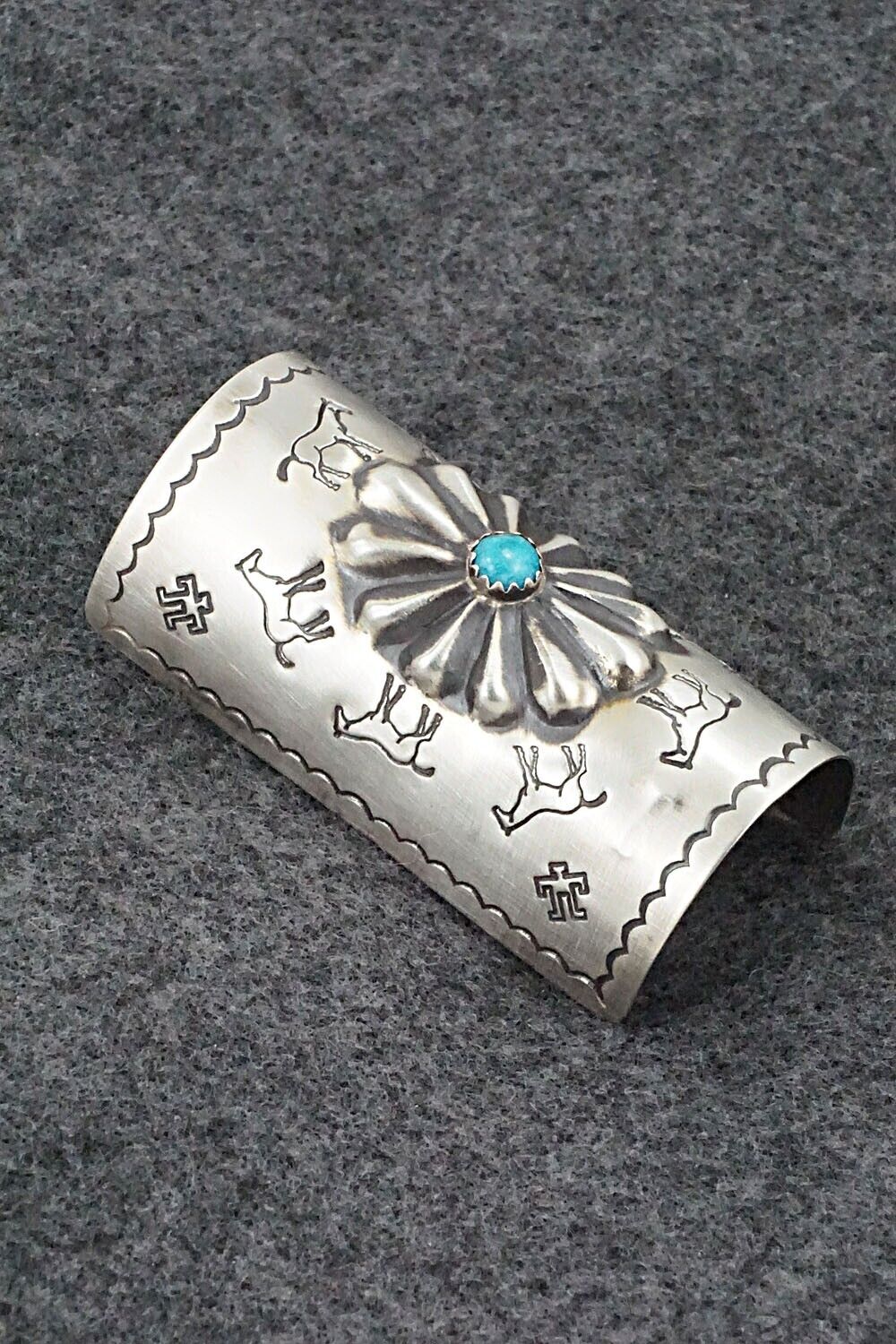 Turquoise & Sterling Silver Hair Pin - Arlene Soce