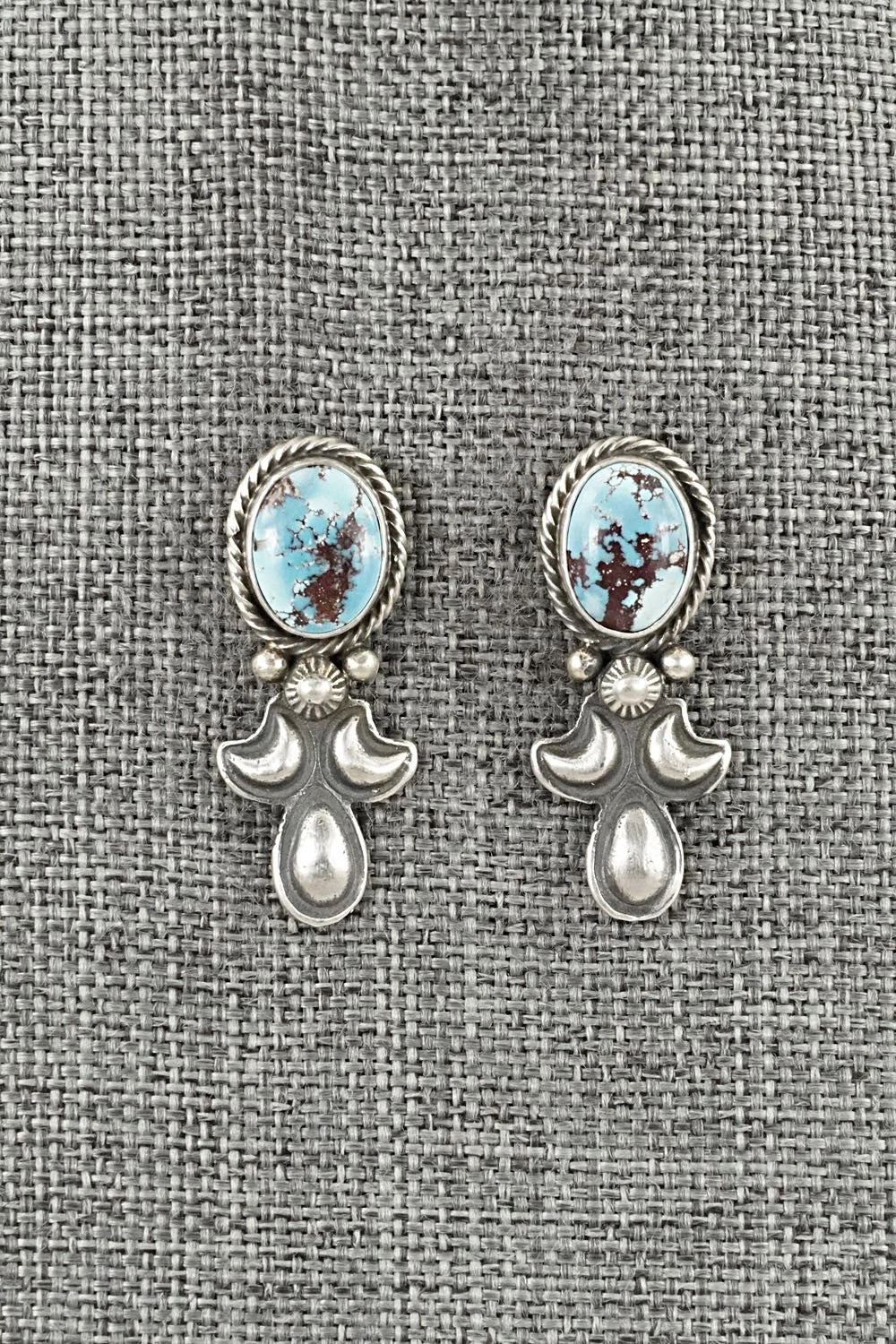 Turquoise & Sterling Silver Squash Blossom Set - Adrienne Gordon