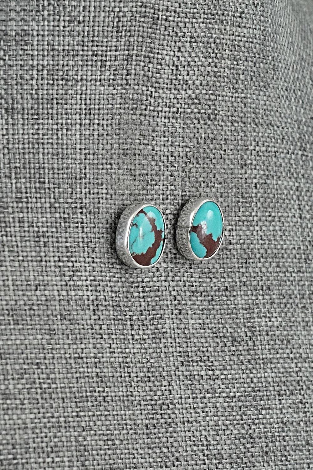 Turquoise & Sterling Silver Earrings - Eugene Gruber