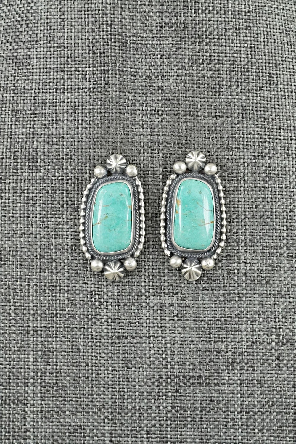 Turquoise & Sterling Silver Earrings - Darrin Livingston