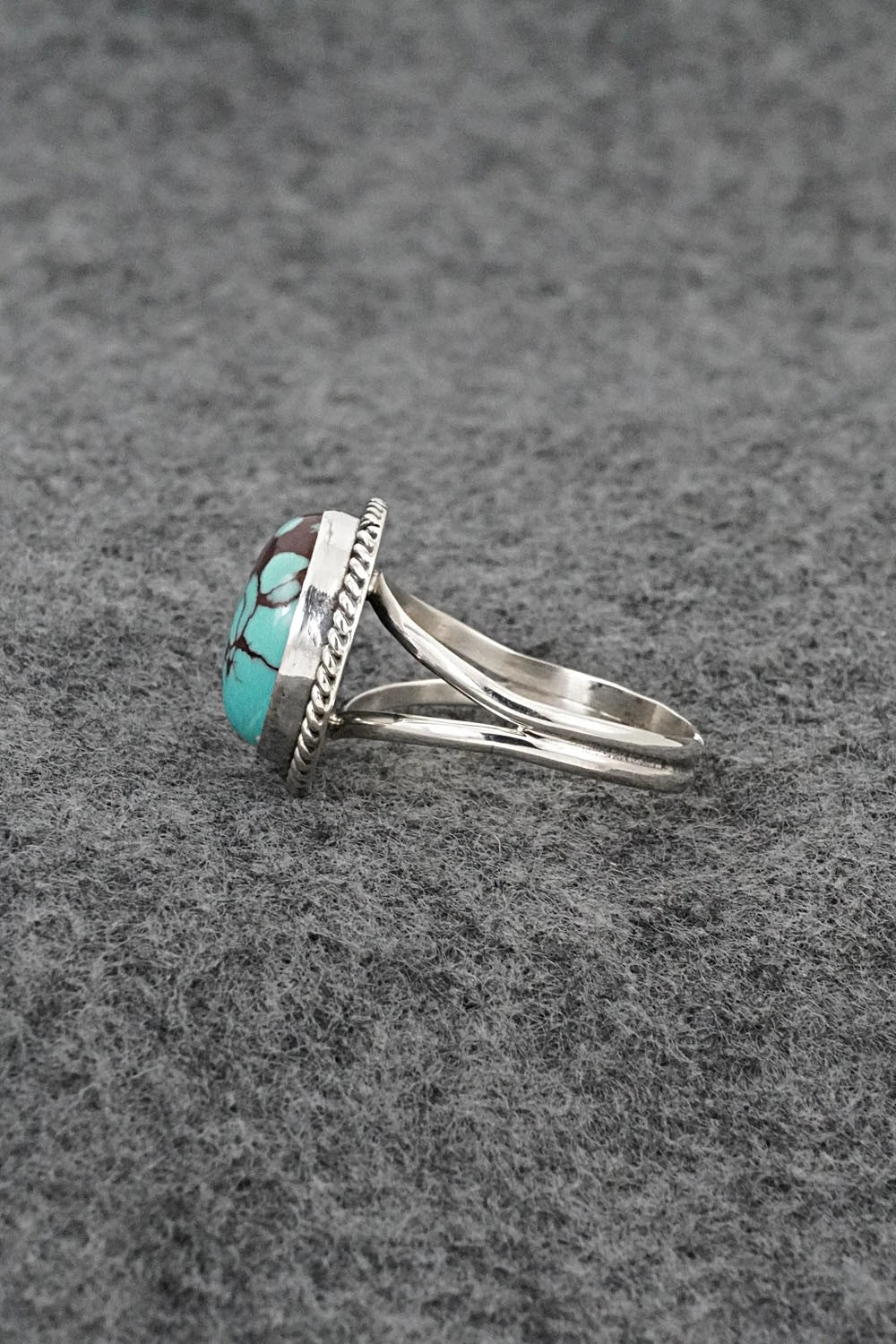 Turquoise & Sterling Silver Ring - Eugene Gruber - Size 9