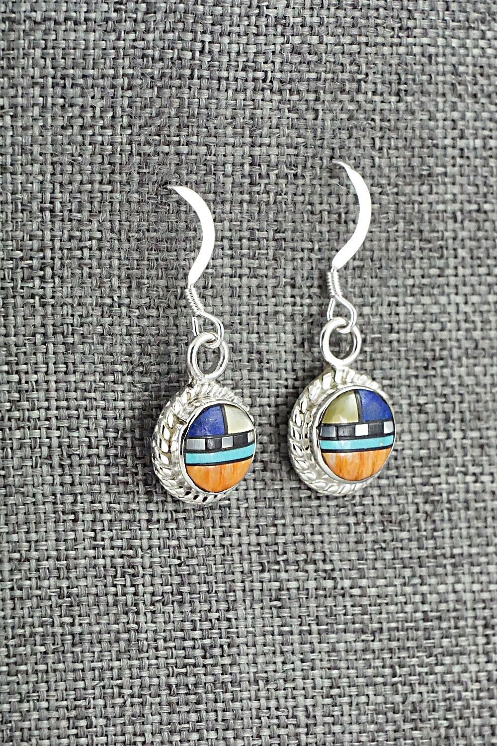 Multi-Stone & Sterling Silver Earrings - Delbert Kallestewa Jr.
