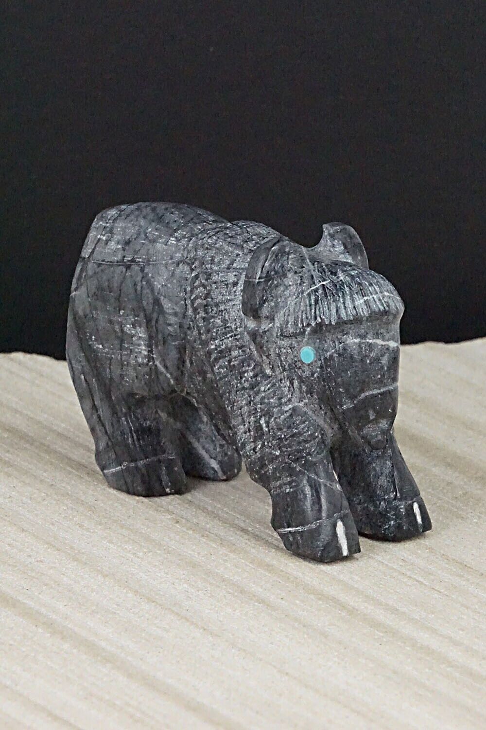 Buffalo Zuni Fetish Carving - Derrick Kaamasee
