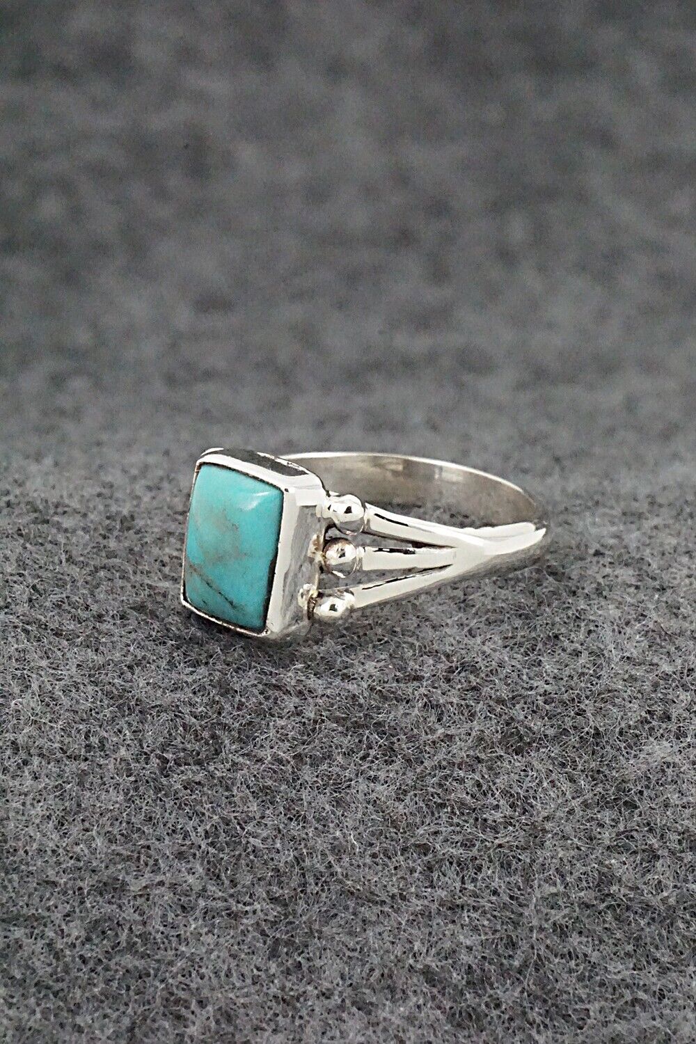 Turquoise & Sterling Silver Ring - Jerryson Henio - Size 9