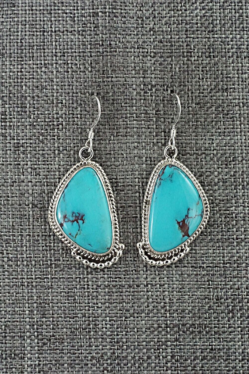 Turquoise & Sterling Silver Earrings - Verley Betone