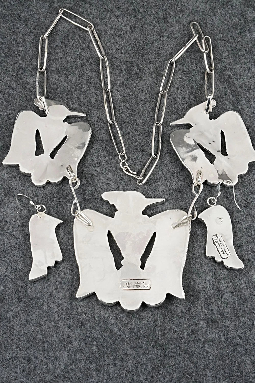 Multi-Stone & Sterling Silver Inlay Necklace Set - Corraine Shack
