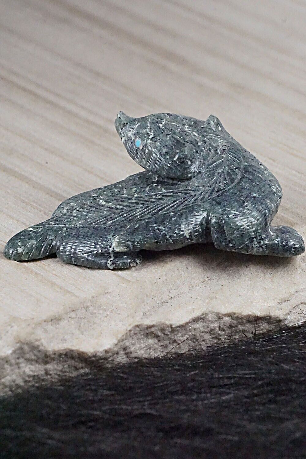 Badger Zuni Fetish Carving - Karen Zunie