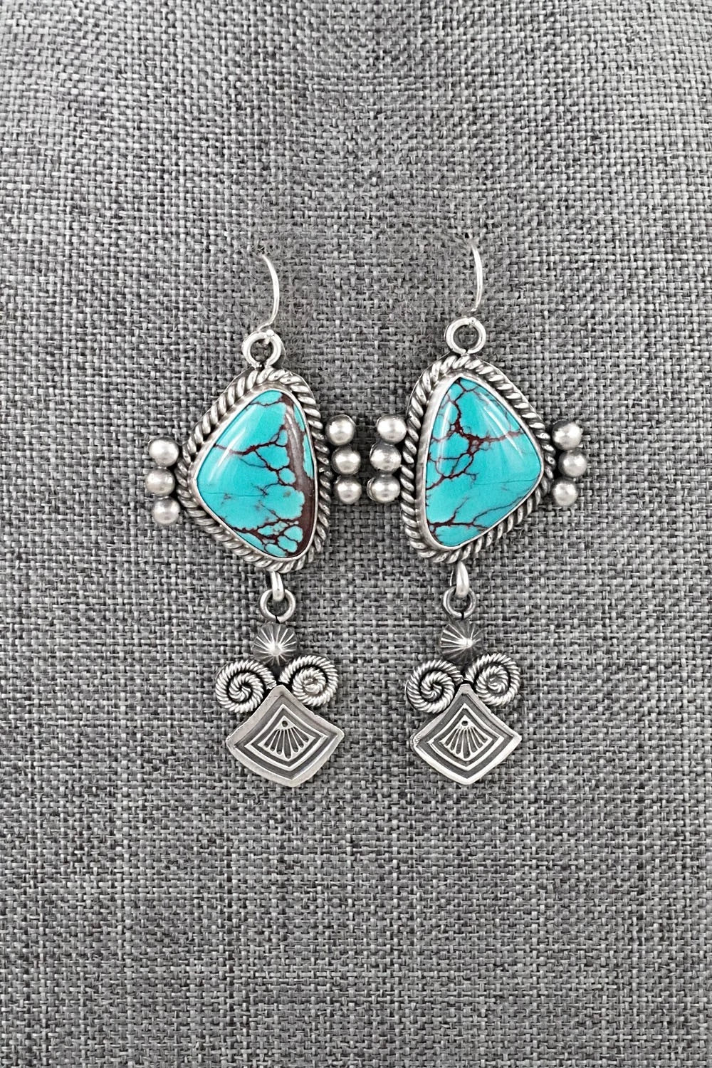 Turquoise & Sterling Silver Earrings - Michael Calladitto