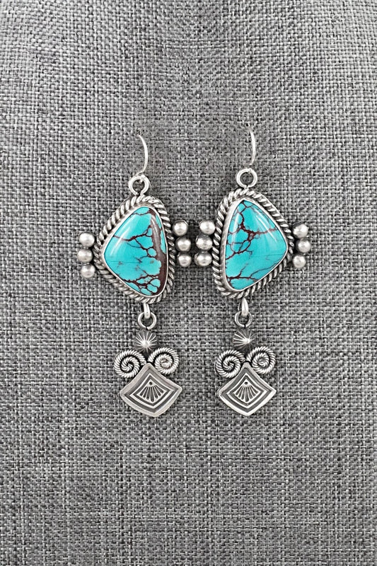 Turquoise & Sterling Silver Earrings - Michael Calladitto