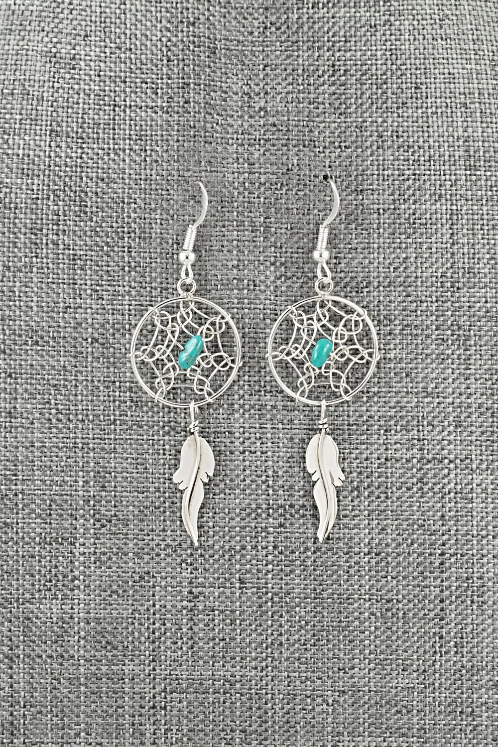 Turquoise & Sterling Silver Earrings - Lorenzo Arviso